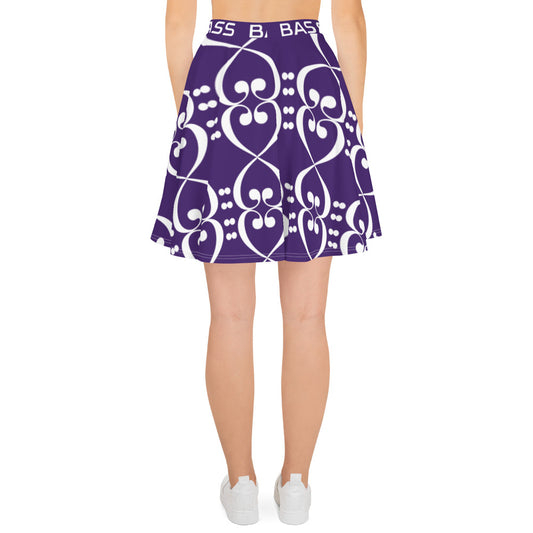 Bass Lovers Skater Skirt - Purple