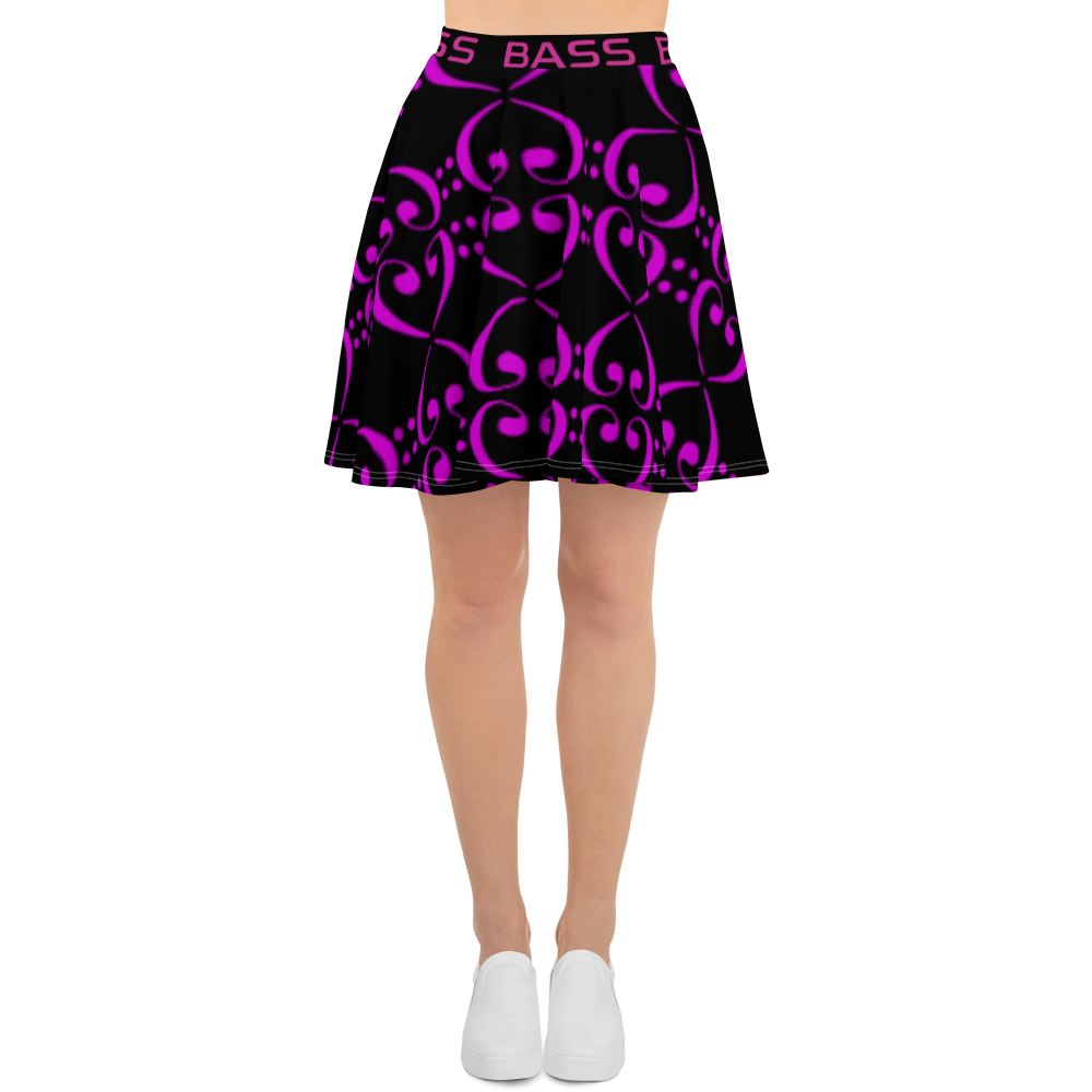 Bass Lovers Skater Skirt - Black
