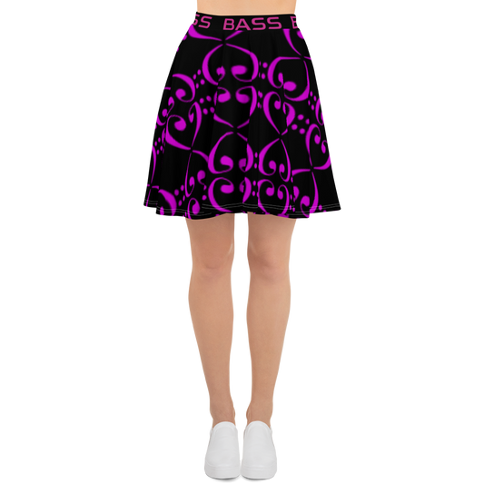 Bass Lovers Skater Skirt - Black