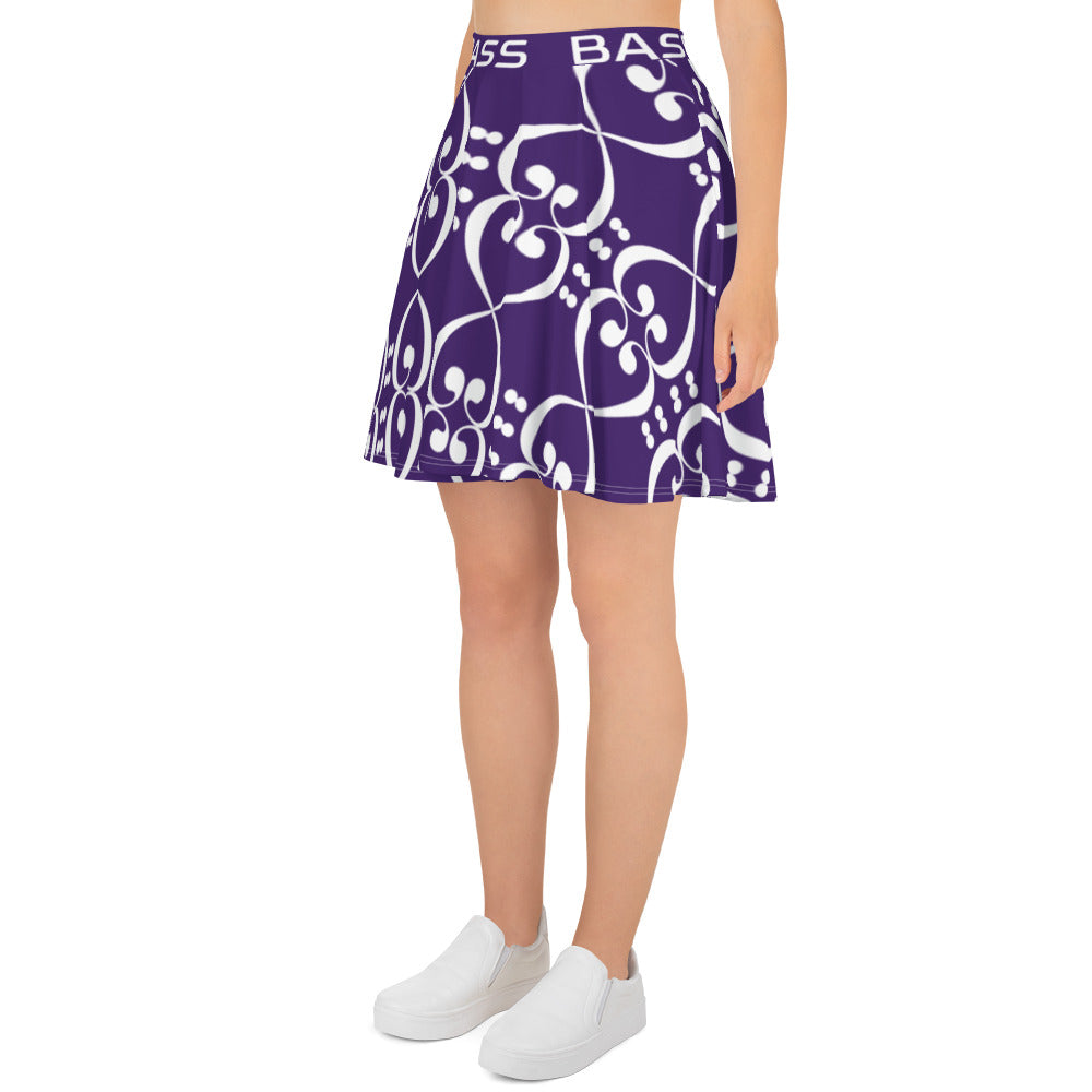 Bass Lovers Skater Skirt - Purple