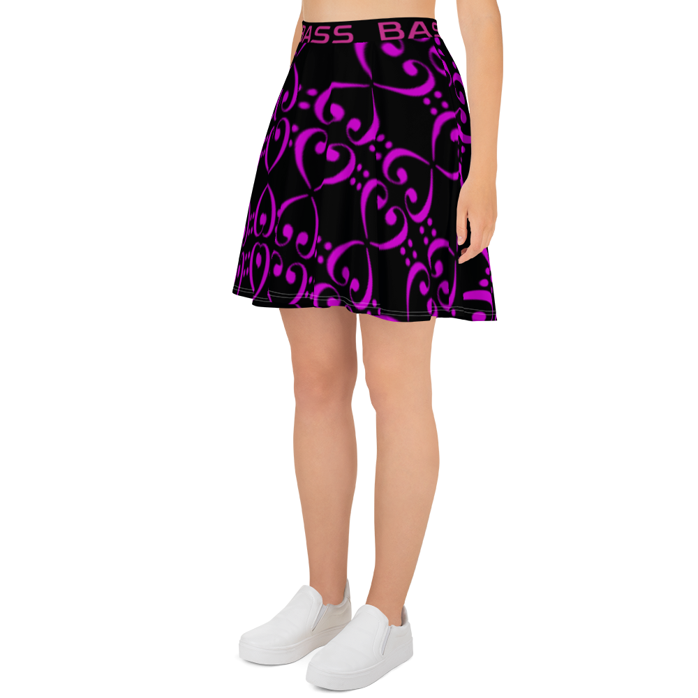 Bass Lovers Skater Skirt - Black