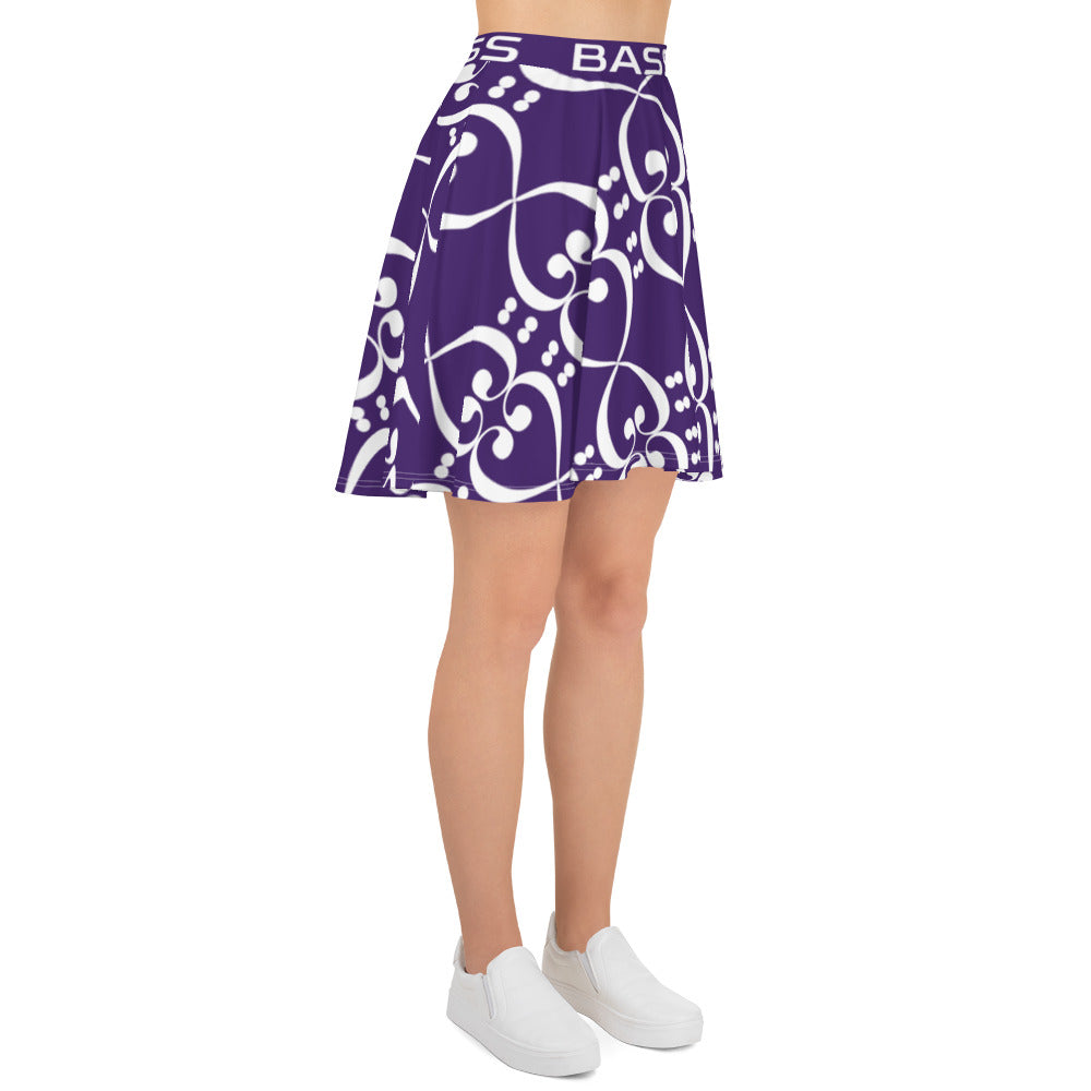 Bass Lovers Skater Skirt - Purple