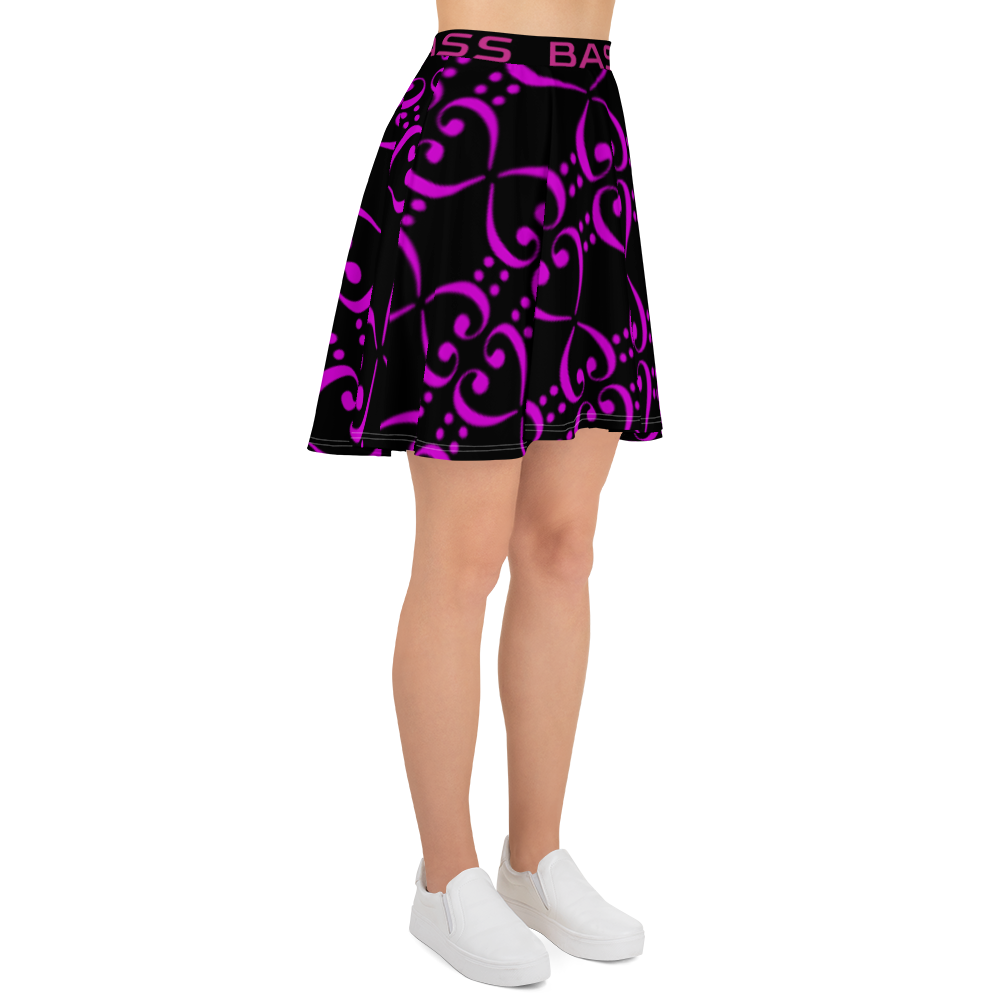 Bass Lovers Skater Skirt - Black